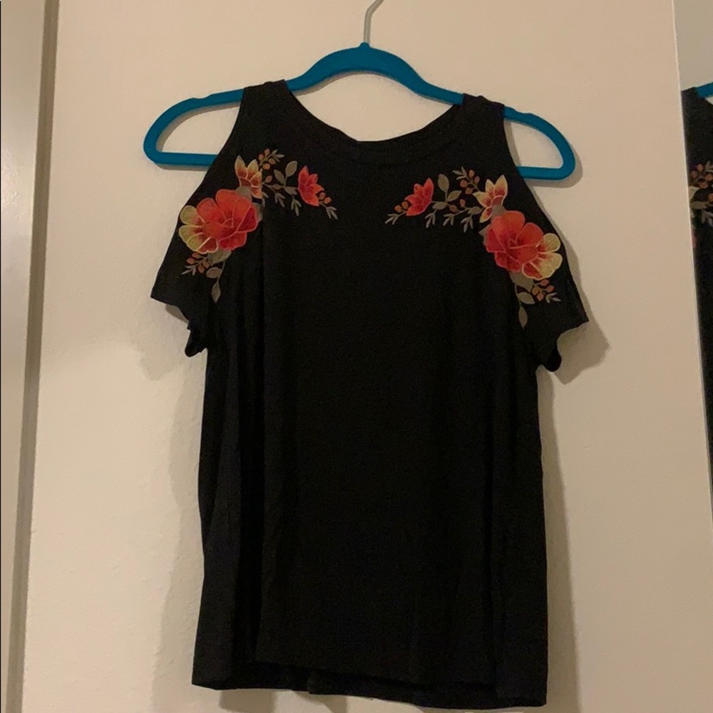 Off the Shoulder Embroidered Top